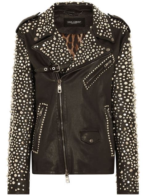 dolce gabbana leather jacket womens|farfetch Dolce & Gabbana jacket.